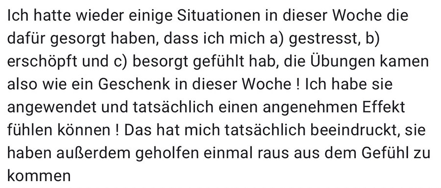 "In 30 Tagen zu deinem glücklichen Ich" Kundenfeedback